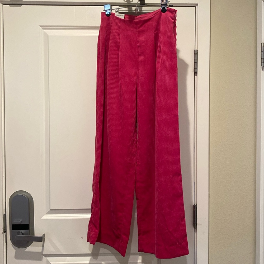Womens Soft Corduroy Wide Leg Pants